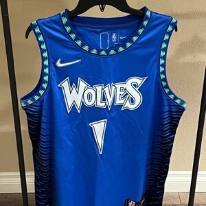 Anthony Edwards #1 rookie Timberwolves jersey